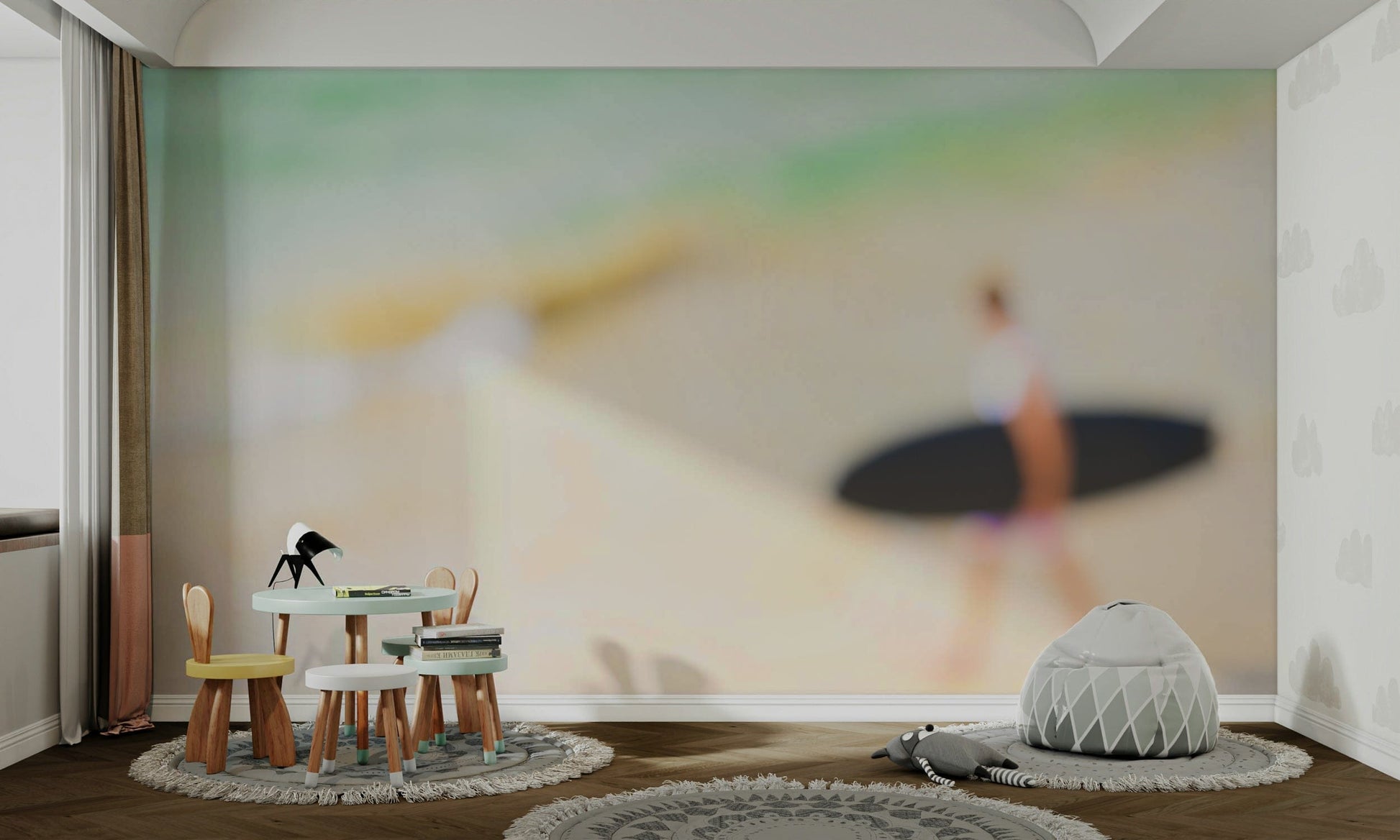 A beautiful rocky coastline with crashing waves.

