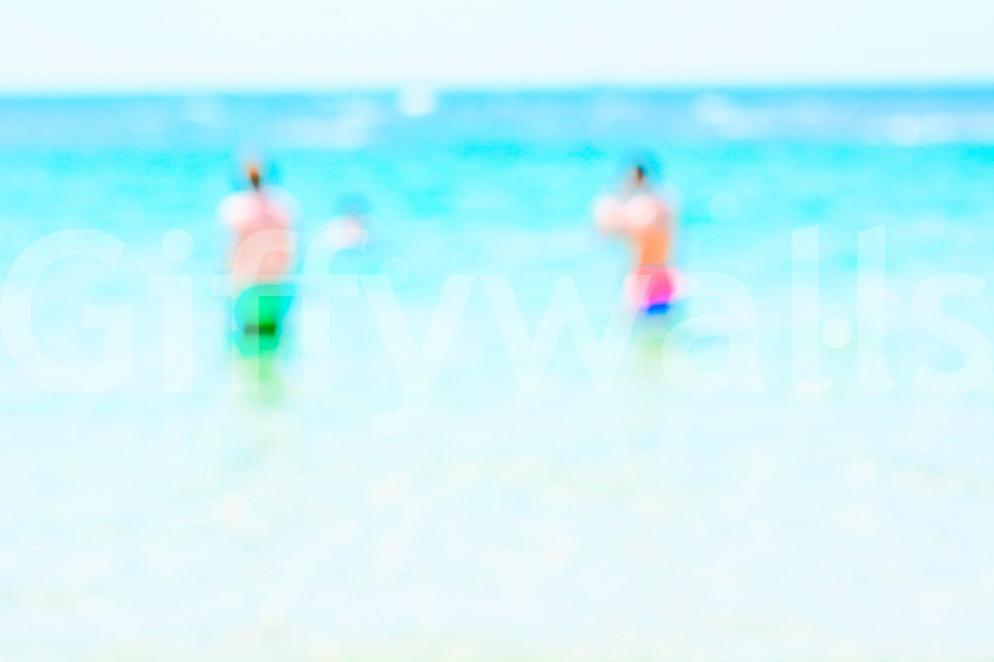 A high-quality serene beach wall mural for walls.

