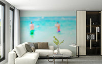 A beautiful coastal scene wallpaper mural for a modern home.

