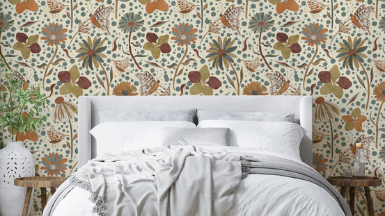 Peaceful wallpaper featuring fall butterflies

