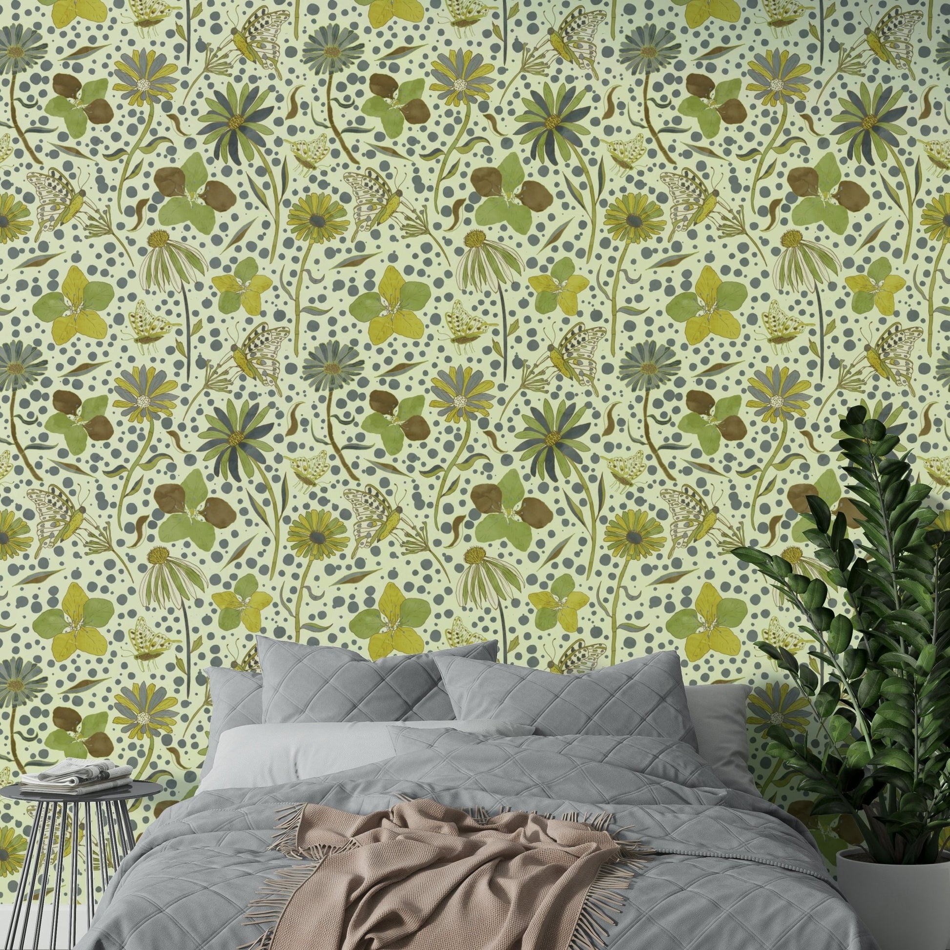 Secret Butterfly Garden mural for a nursery.

