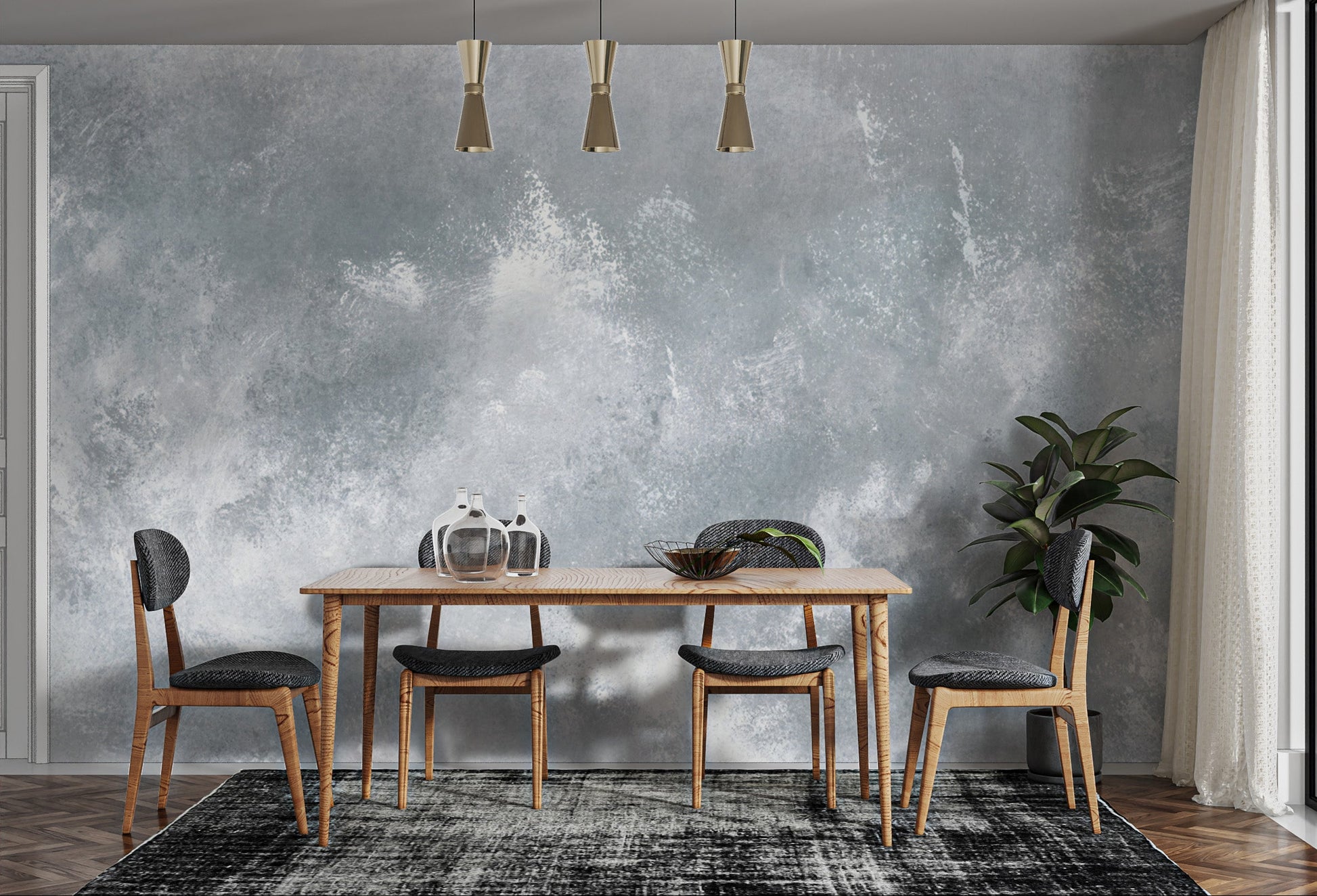 Arctic Ice Textured Abstract Wallpaper for Sophisticated Walls
