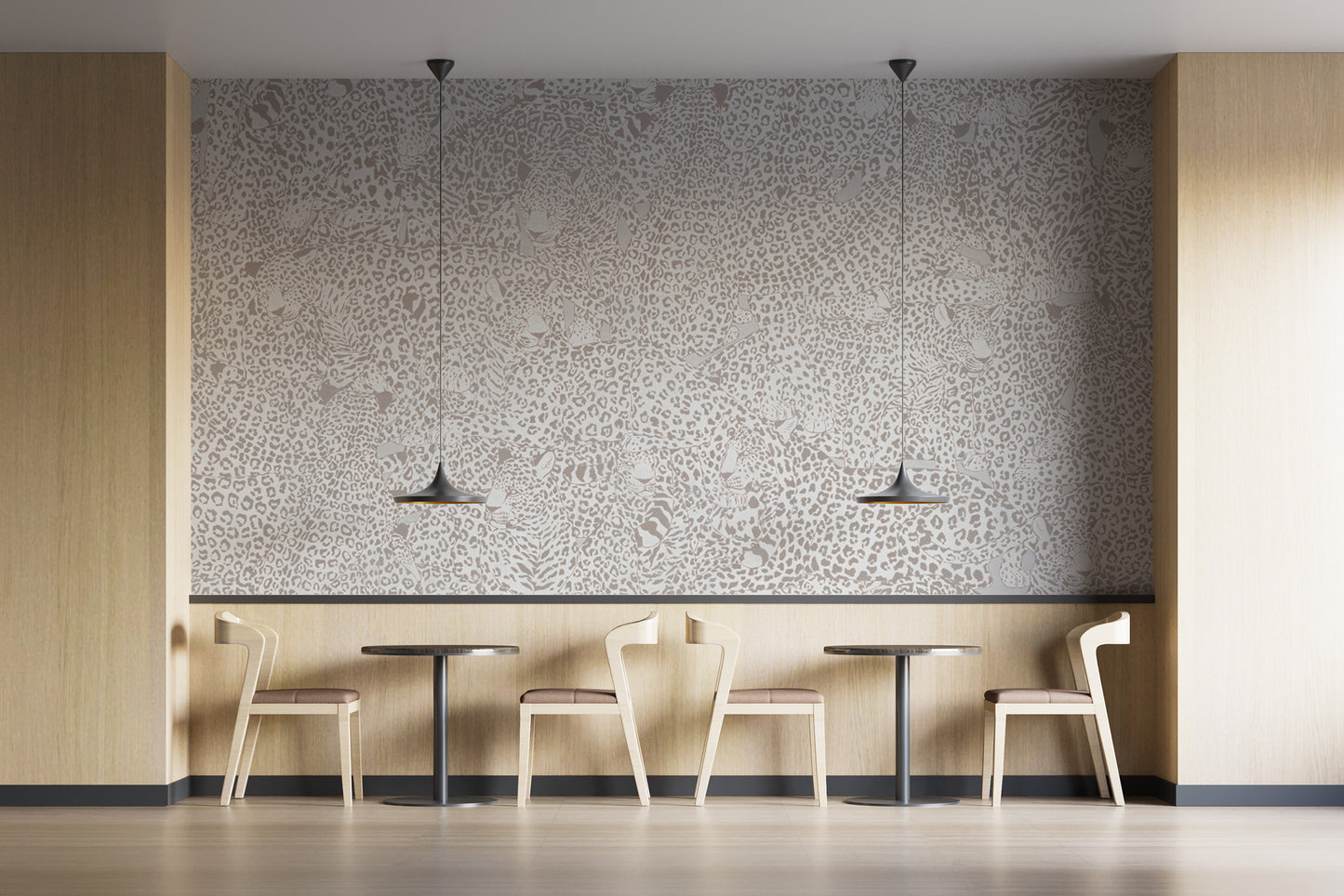 Subtle Beige Animal Print Wallpaper for Sophisticated Rooms
