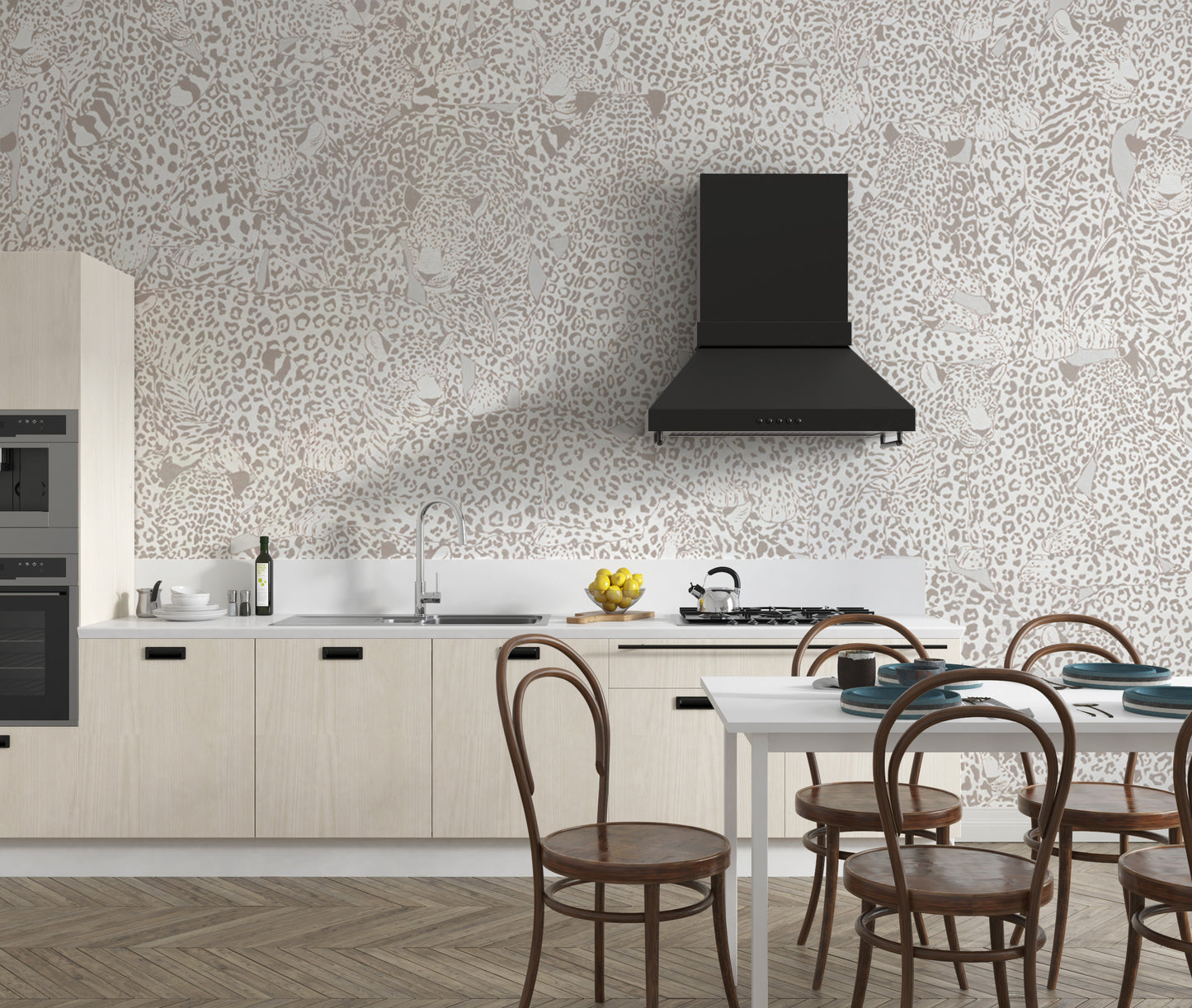 Neutral Beige Animal Print Wallpaper Mural for Any Room
