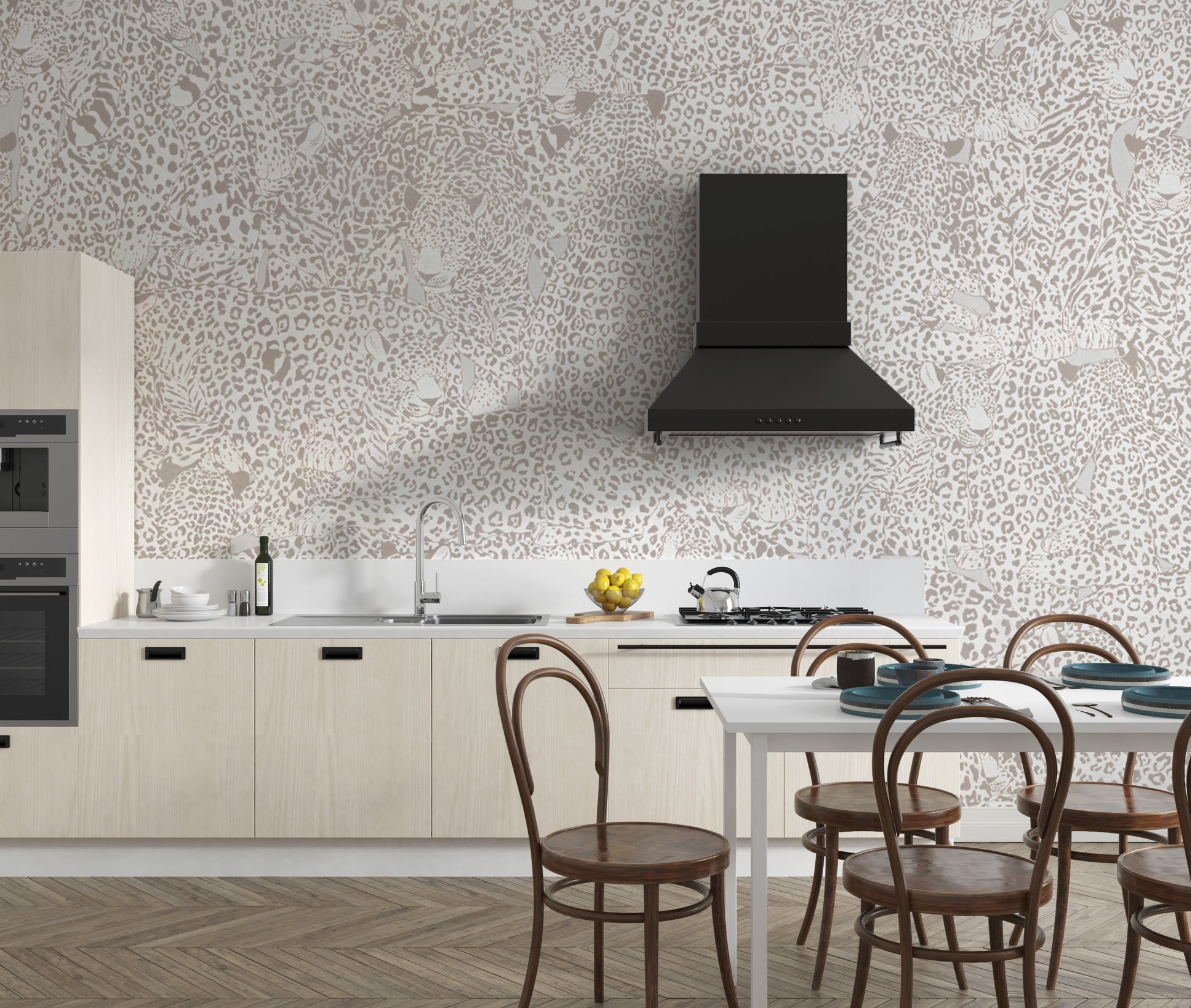 Neutral Beige Animal Print Wallpaper Mural for Any Room
