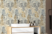 Intricate Wild Botanical Pattern Wallpaper
