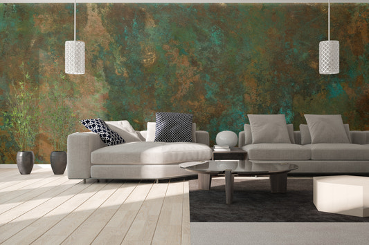 Ancient Bronze Teal Wall Mural - Giffywalls