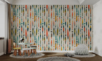 Contemporary Brushstroke Symphony Wallpaper Mural
