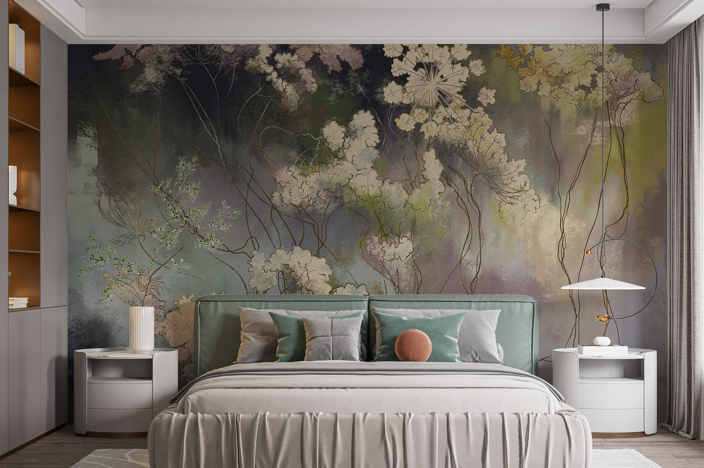 Whispering wildflowers wall mural design