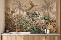 Sepia Colored Tropical Forest Wallpaper Murals - Giffywalls