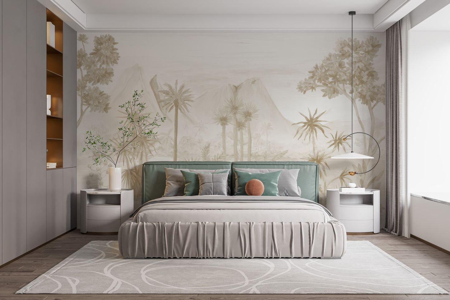 Sepia Forest Wallpaper Mural - Giffywalls