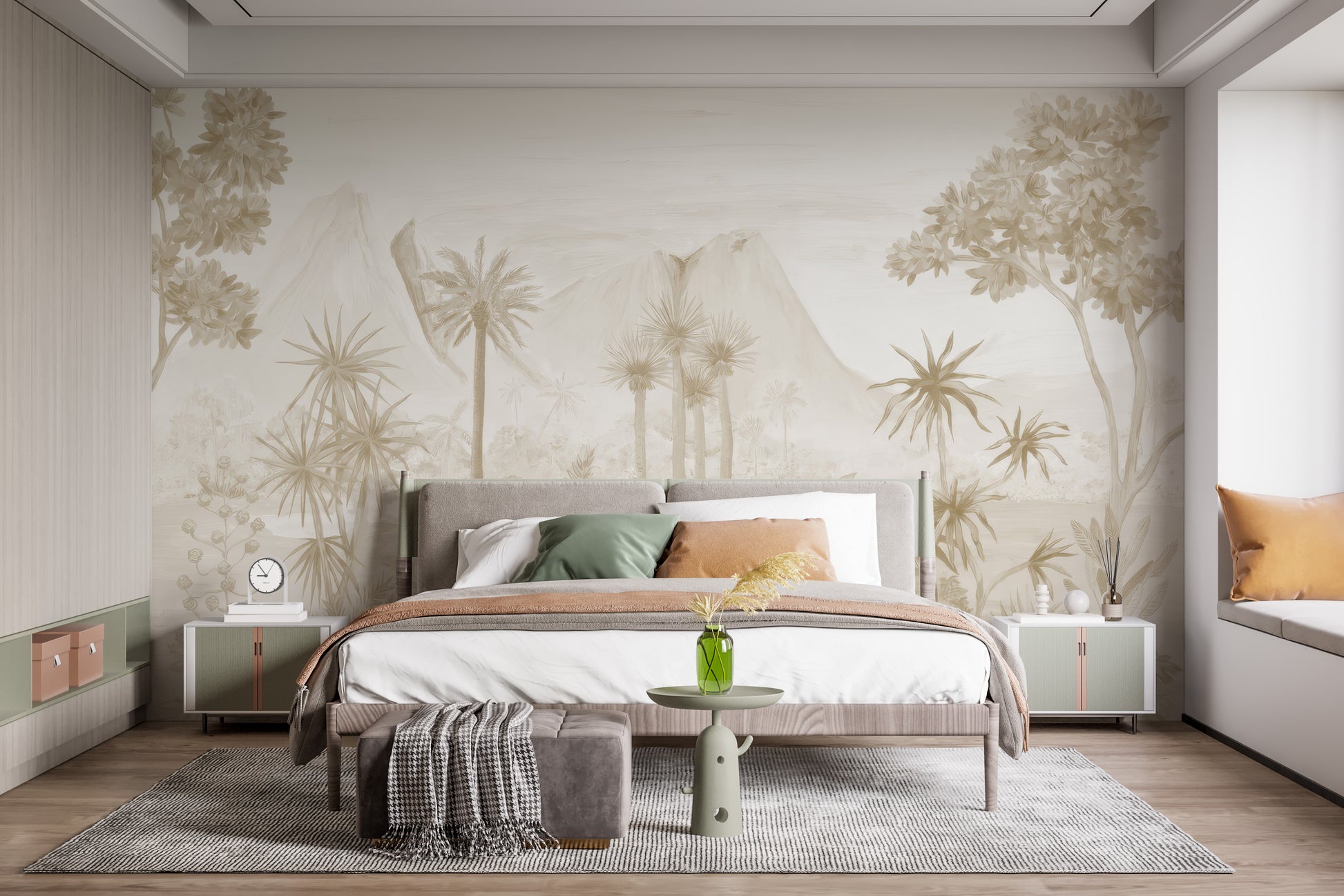 Sepia Forest Wallpaper Mural