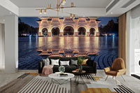 An artistic cultural theme mural for home decor.

