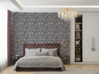 A calming aviary design wallpaper mural that defines a space.


