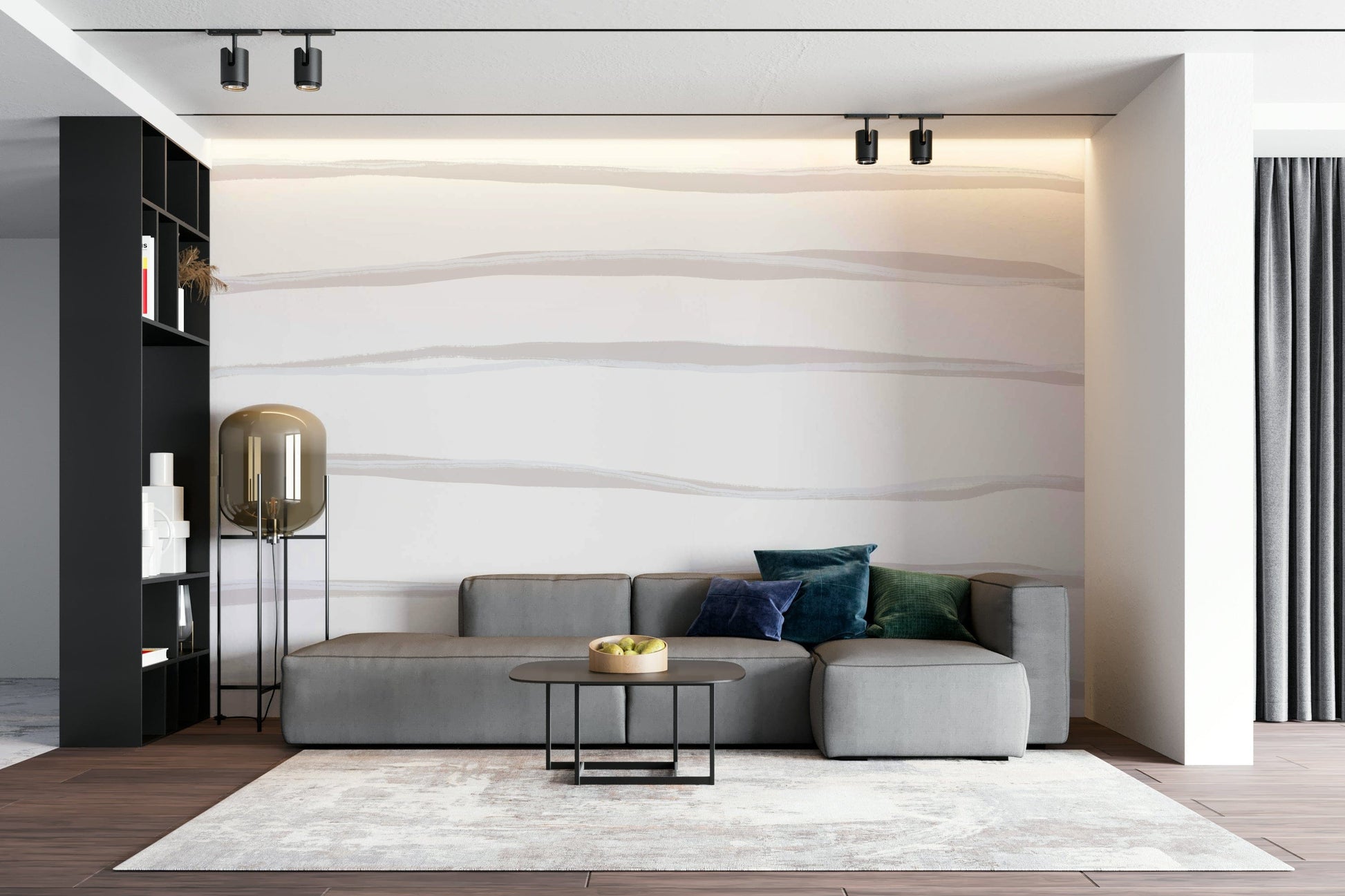 An artistic nature inspired mural for home decor.

