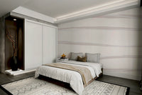 A graceful subtle texture wall mural in cool, neutral tones.

