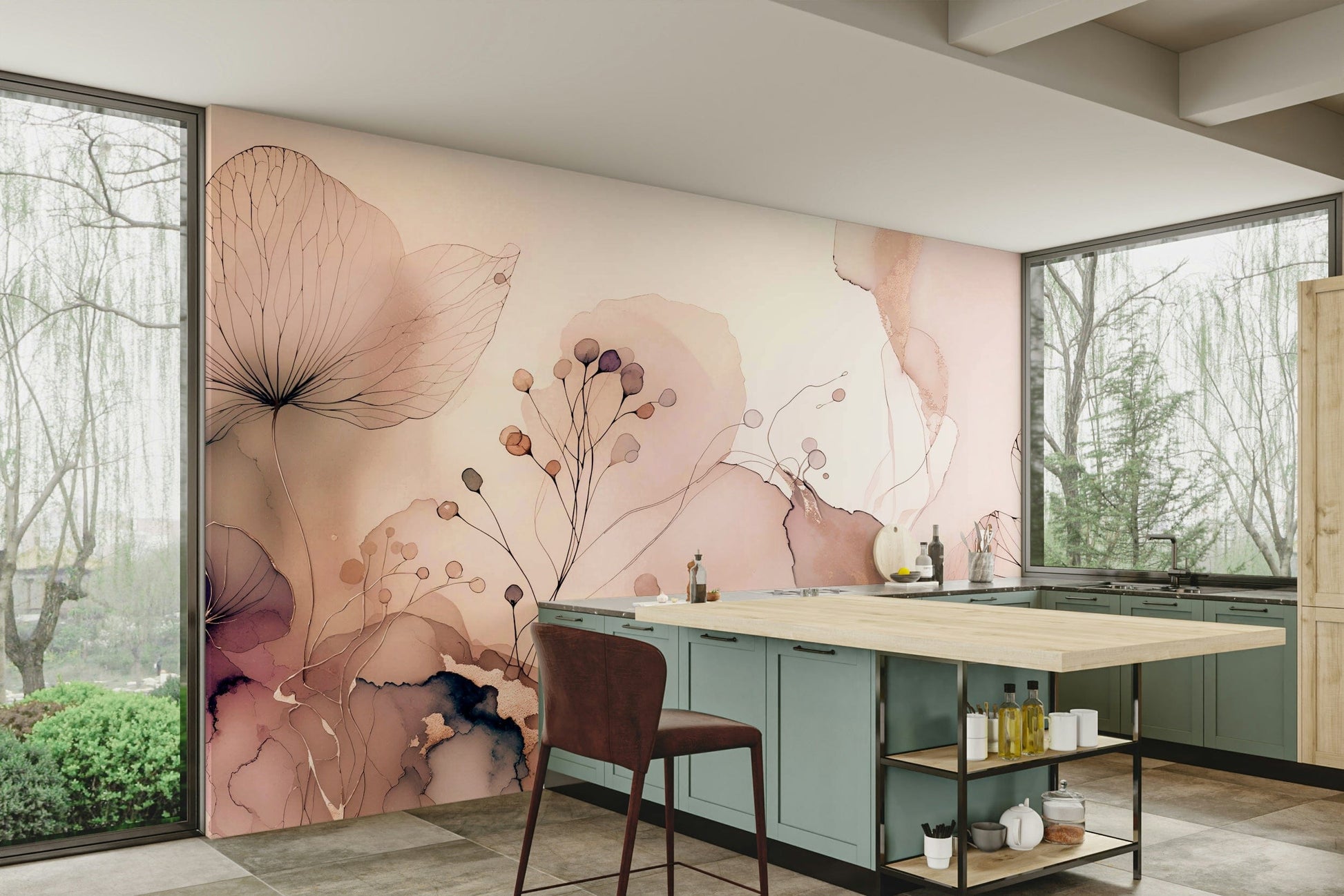 Wallpaper for walls with a fantastical landscape

