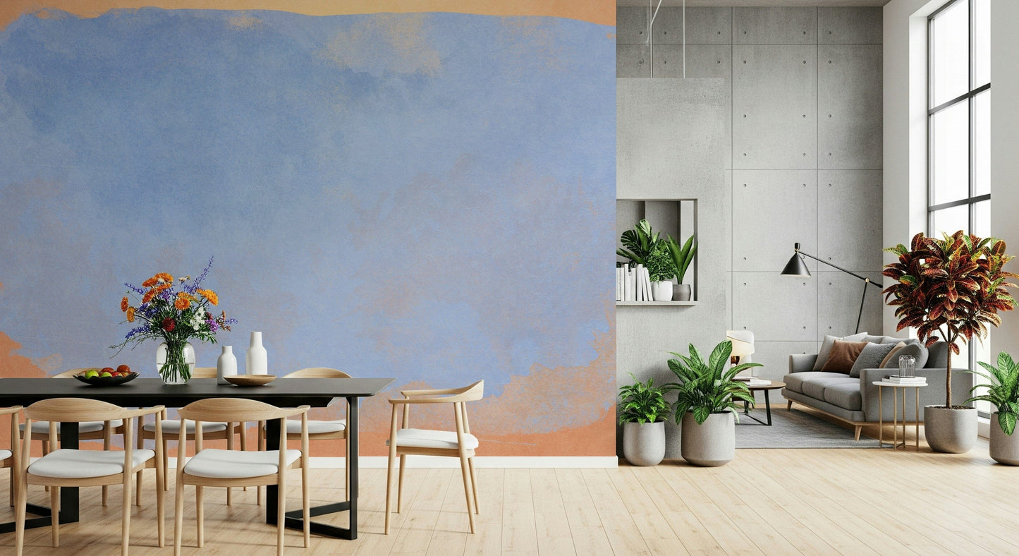 A beautiful abstract horizon wallpaper mural with painterly strokes.