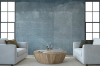 A peaceful modern abstract mural on decorative wallpaper.