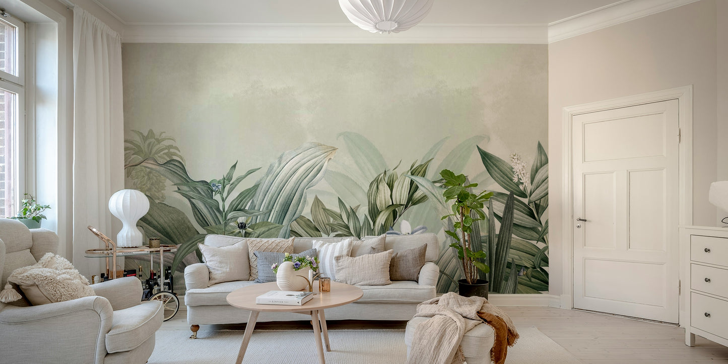 Delicate floral wallpaper for interiors

