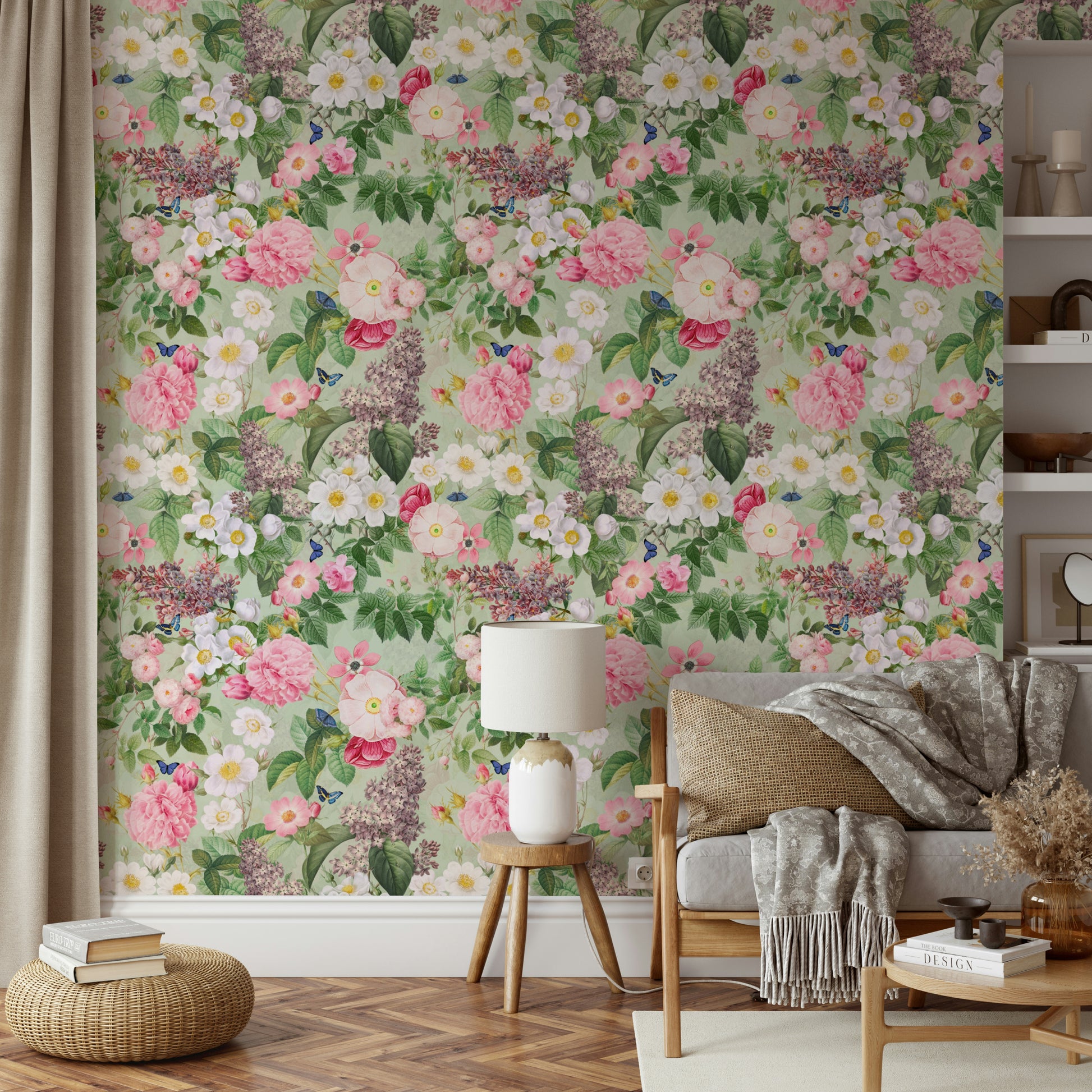 Living room nature wallpaper


