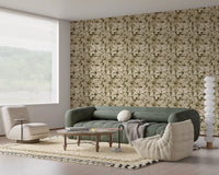 Hallway Serene Botanical Rustic Monstera wallpaper featuring foliage