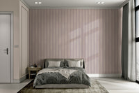 Elegant striped wallpaper with nature-inspired elements

