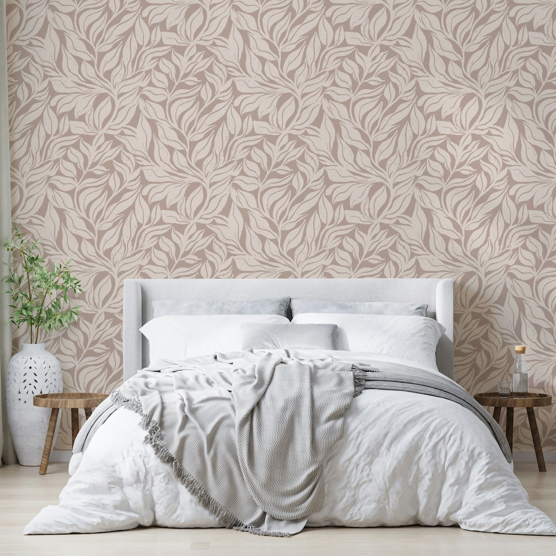 Fresh and calming botanical wallpaper for home decor


