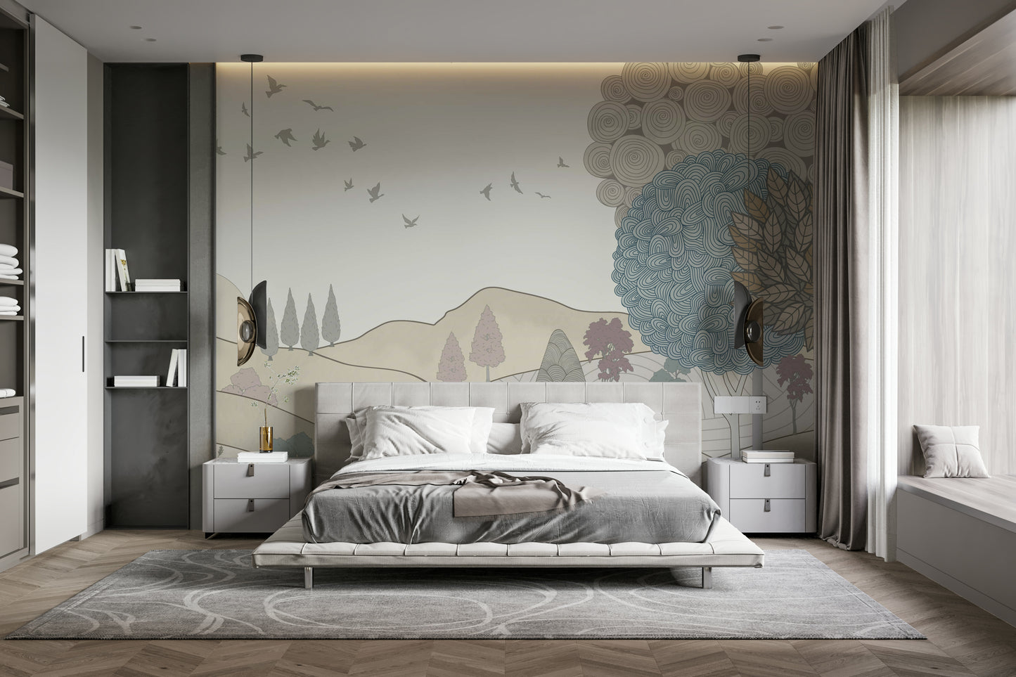 Serene Countryside Dreamscape Wallpaper