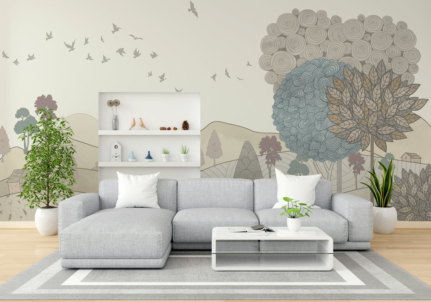 Serene Countryside Dreamscape Wallpaper