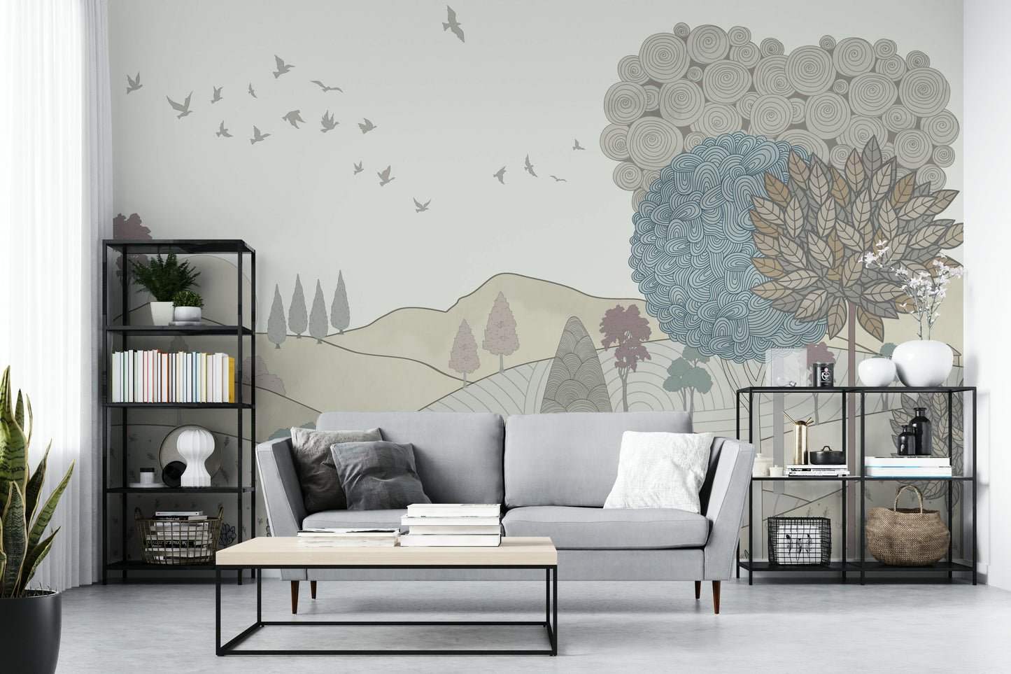 Serene Countryside Dreamscape Wallpaper