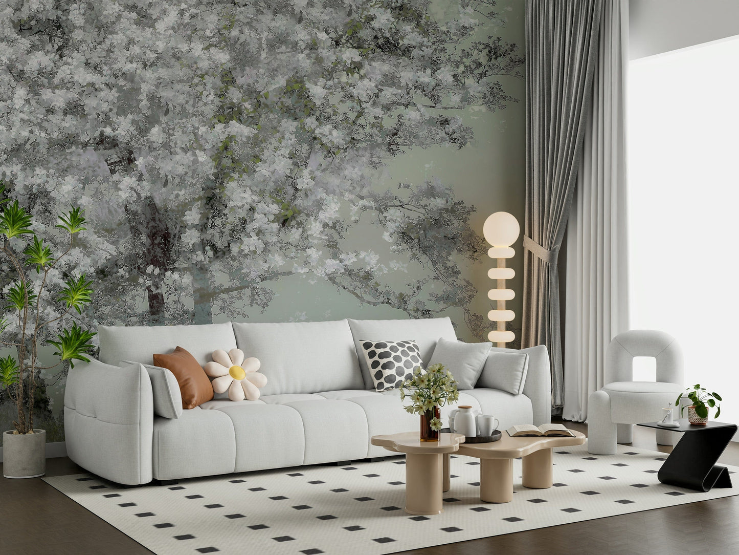 Floral Canopy Serenity Wall Mural -1518414