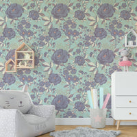 Full view of the seamless mural on a wall.

