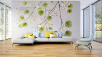 Serene Foliage Wall Mural

