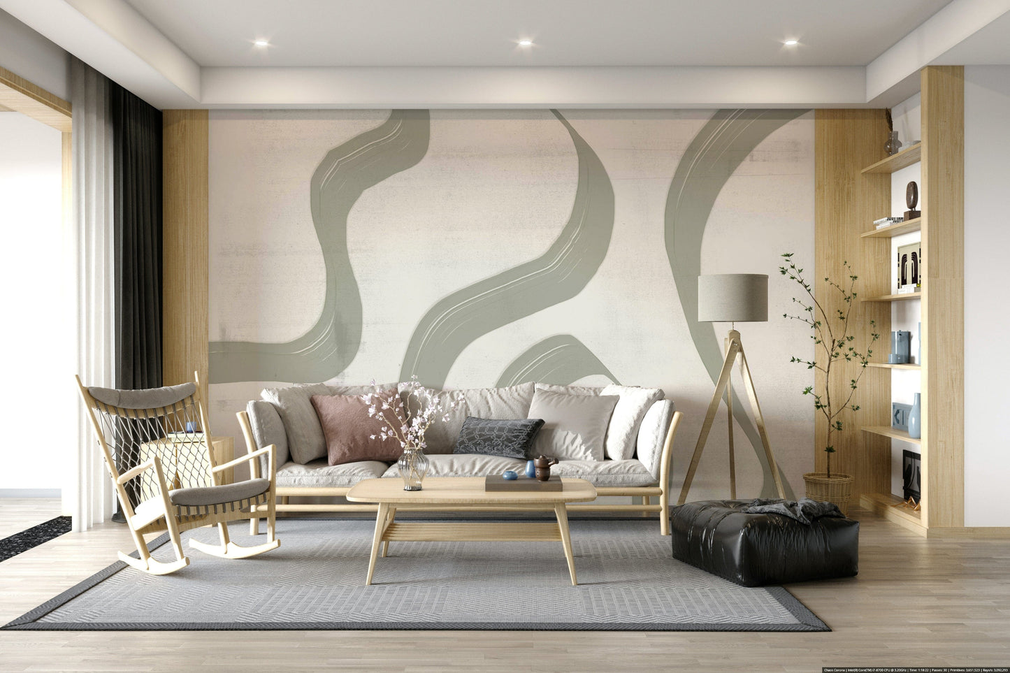 Subtle Stream Wall Mural