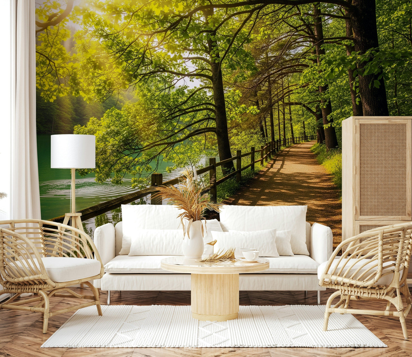 Lake Path Serenity Wall Mural