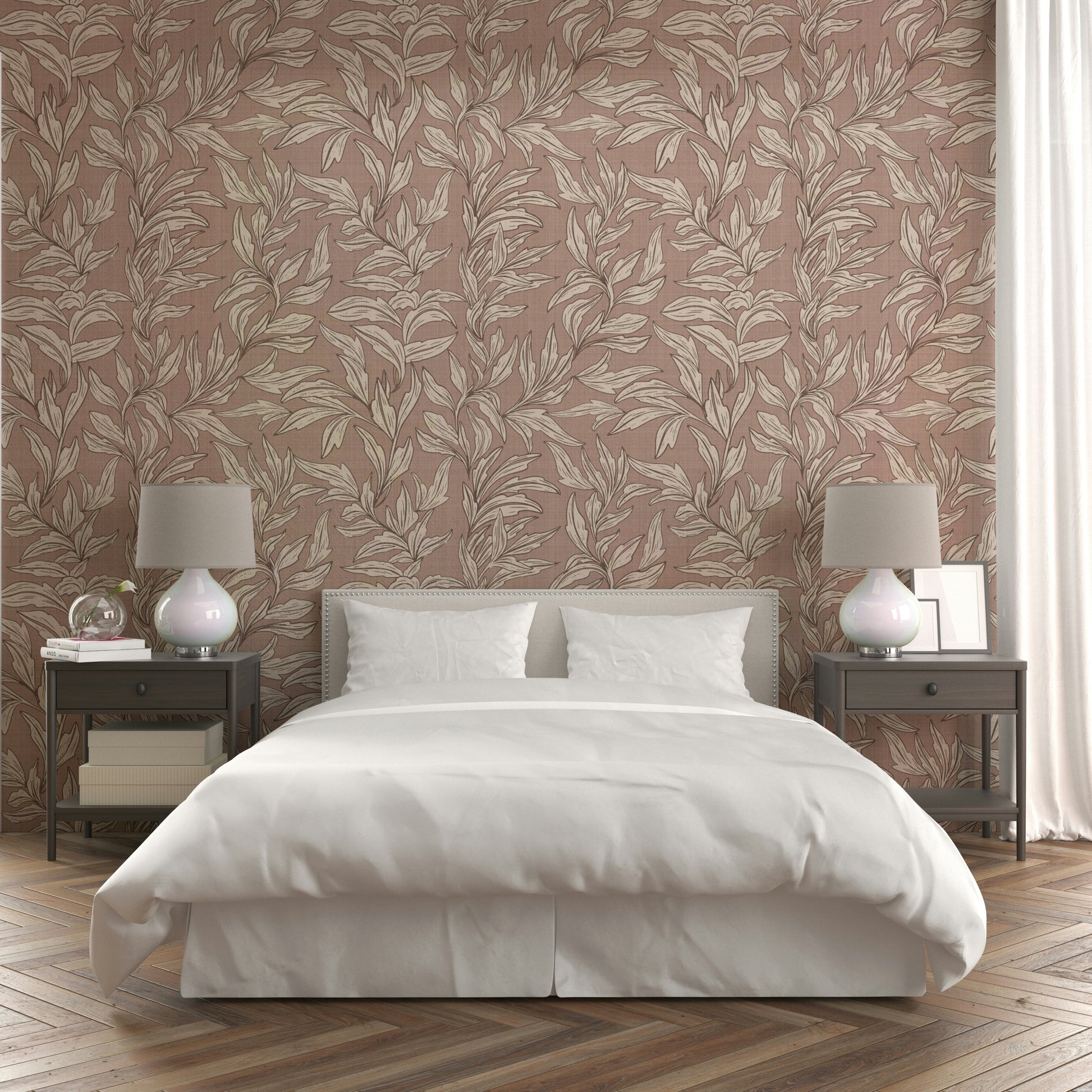 Elegant foliage pattern wallpaper for walls

