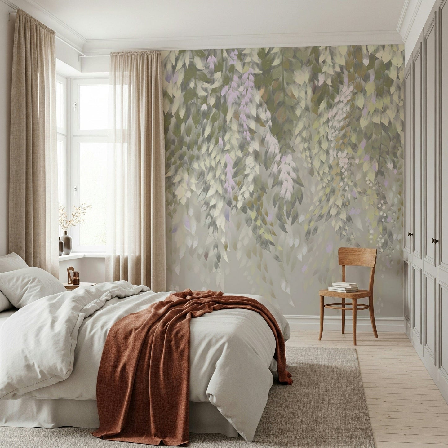 Falling Leaves Serenity Wall Mural