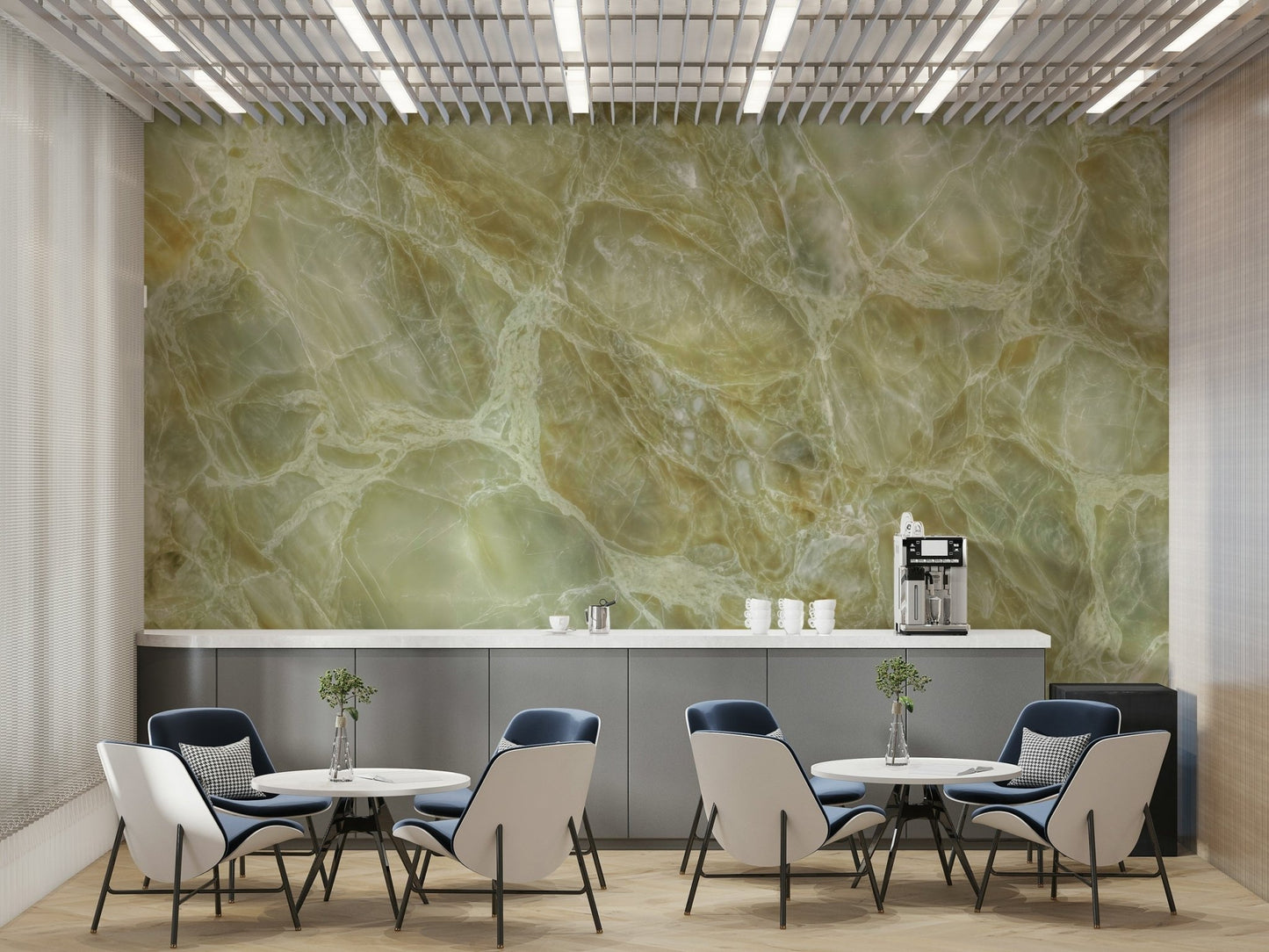 serene marble veins wall mural

