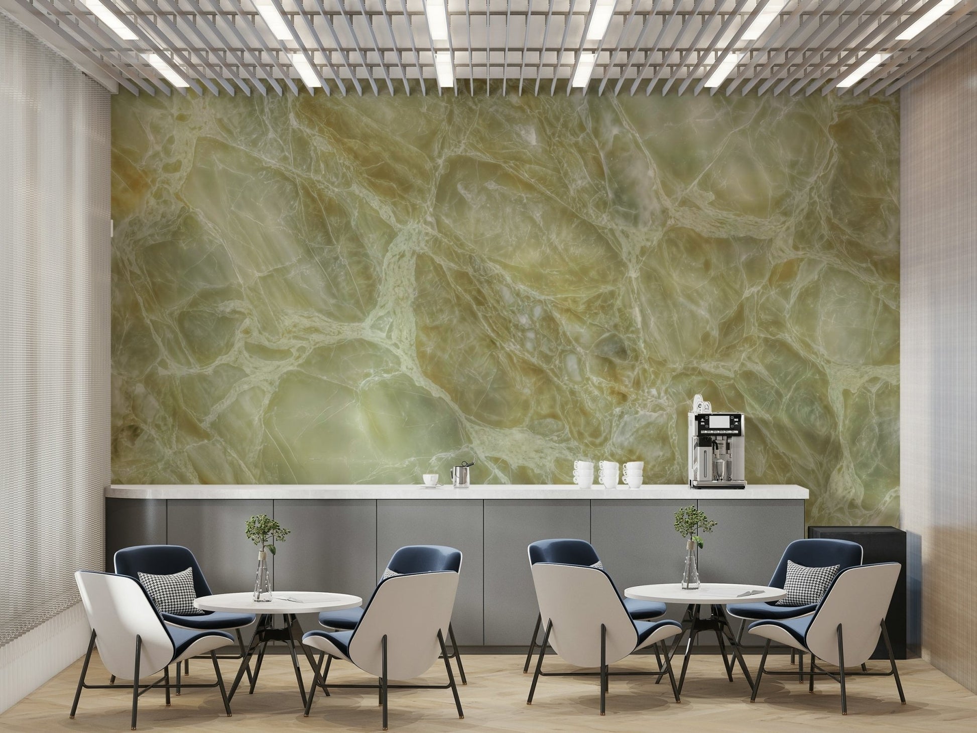 serene marble veins wall mural

