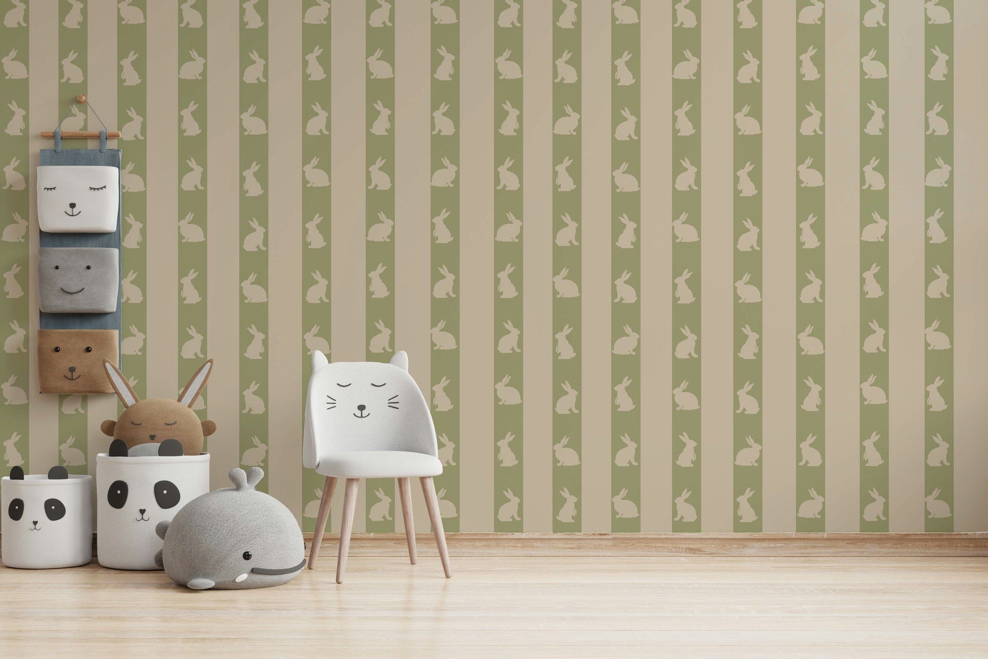 The colors are soft and gentle, with a muted, pastel palette.

