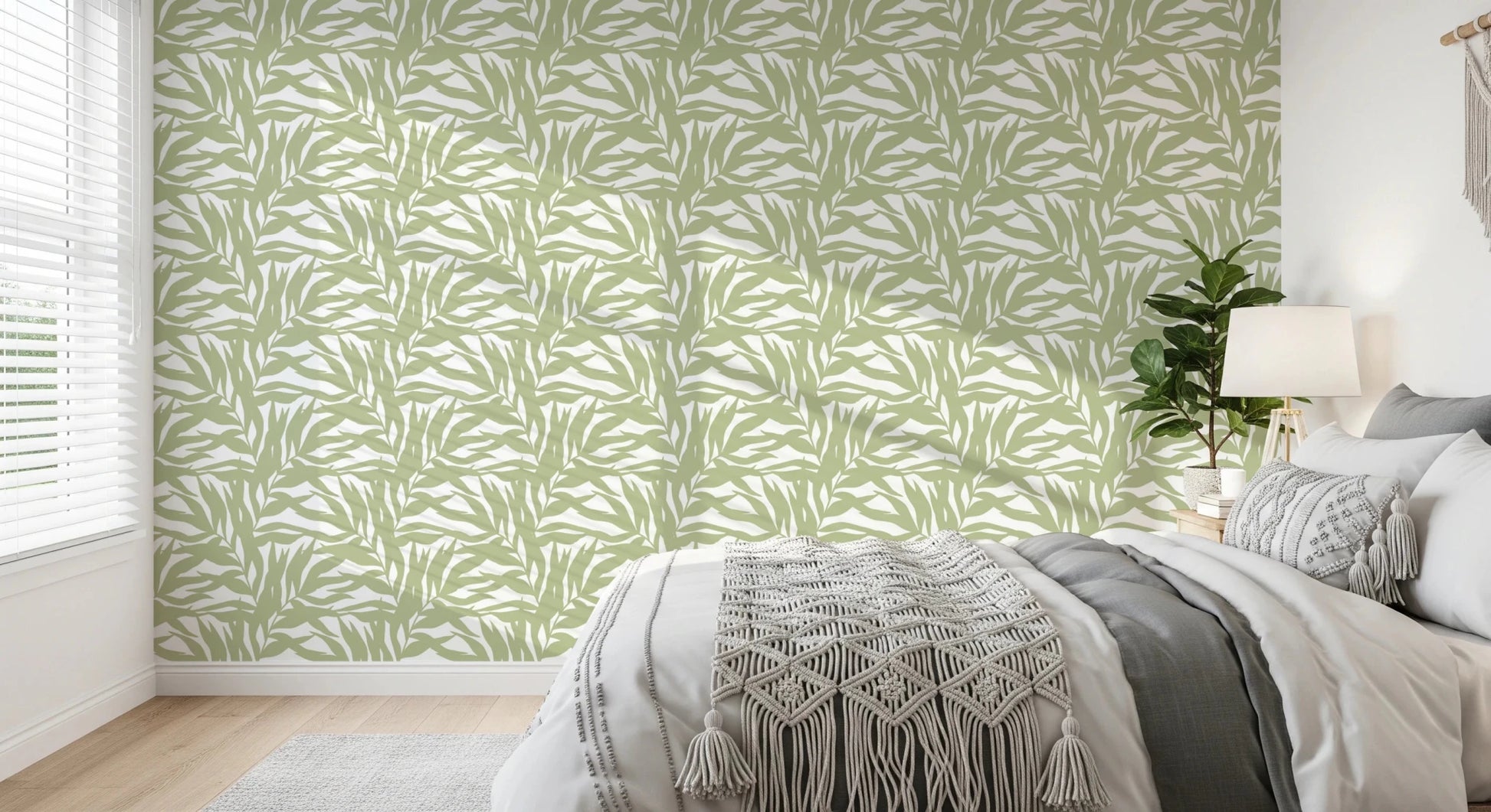 Serene Sage Canopy Leaves Wallpaper⁠
