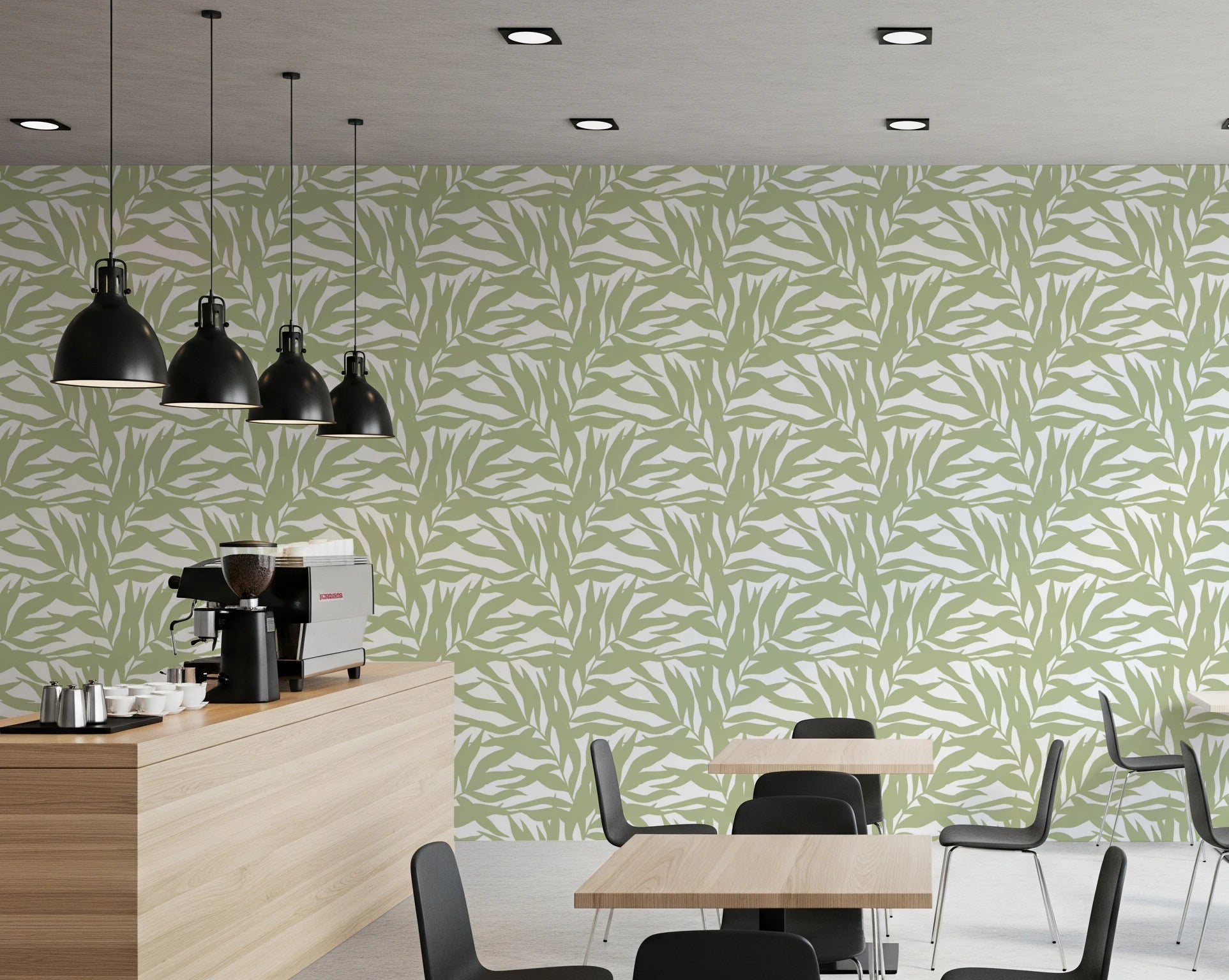 Serene Sage Canopy Leaves Wallpaper⁠