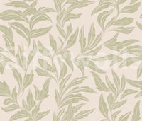 Botanical wallpaper with serene leaf prints

