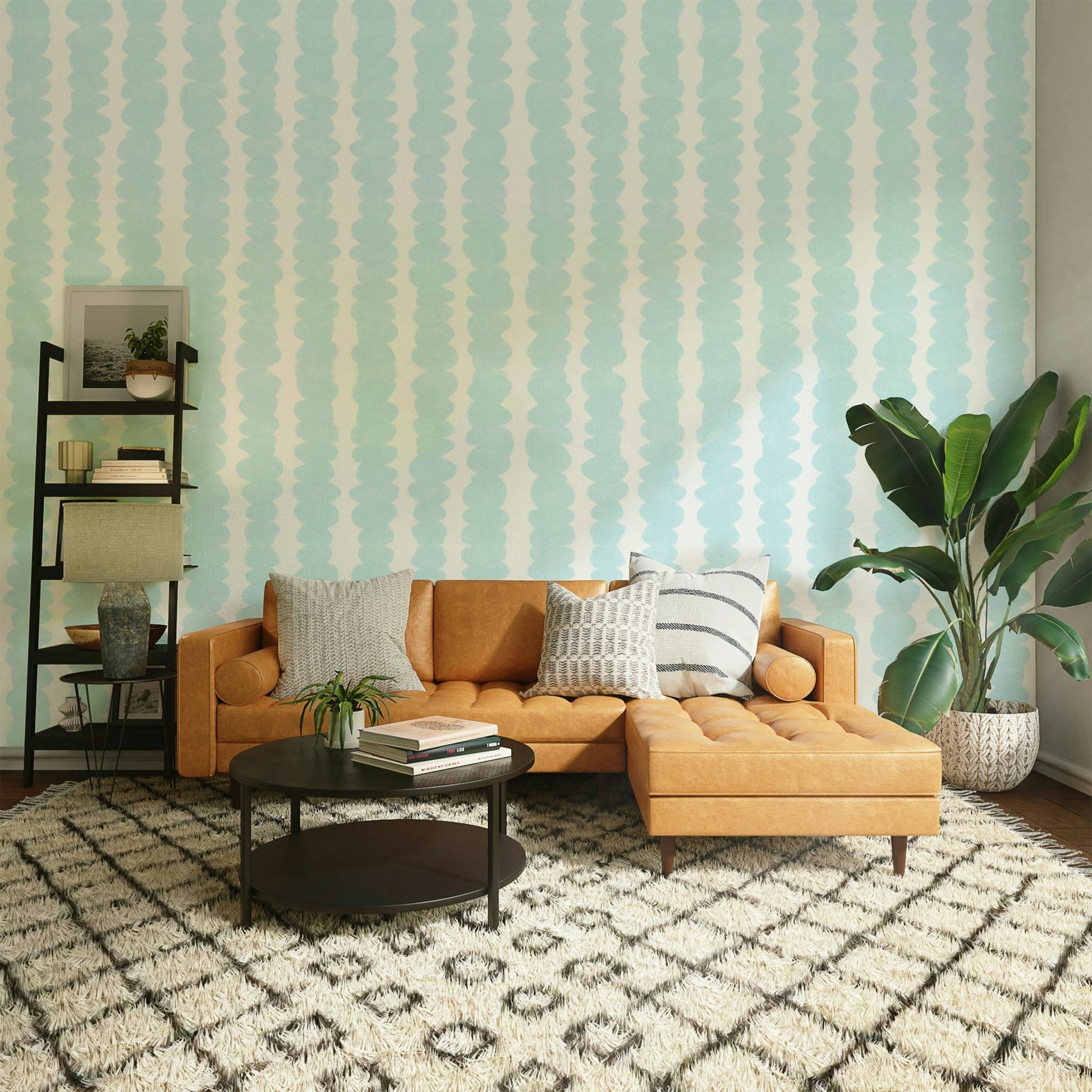 Soft neutral-toned Serene Stacked Stones wallpaper

