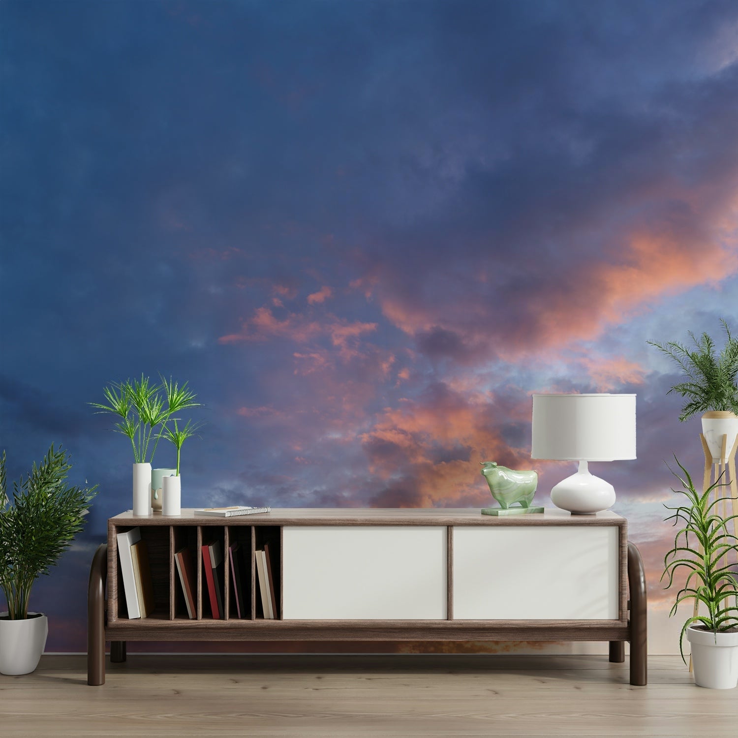 Pastel evening mural design


