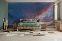 Tranquil sky at sunset mural

