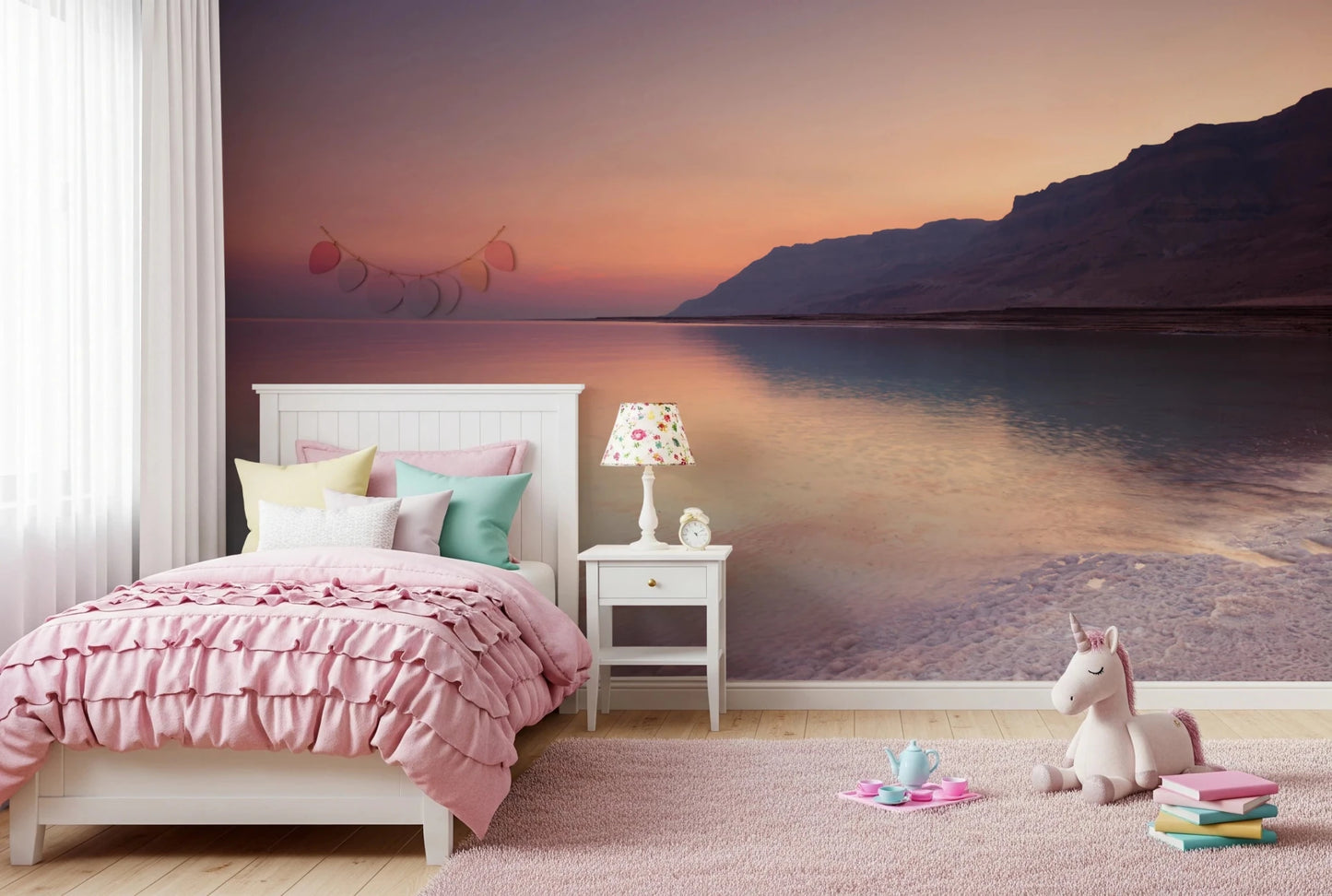 Serene Sunset Shoreline Wall Mural