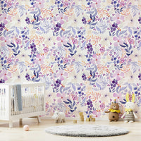 Artistic bloom mural with soft, flowing petals

