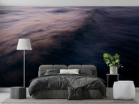 A calming water movement wallpaper mural that defines a space.

